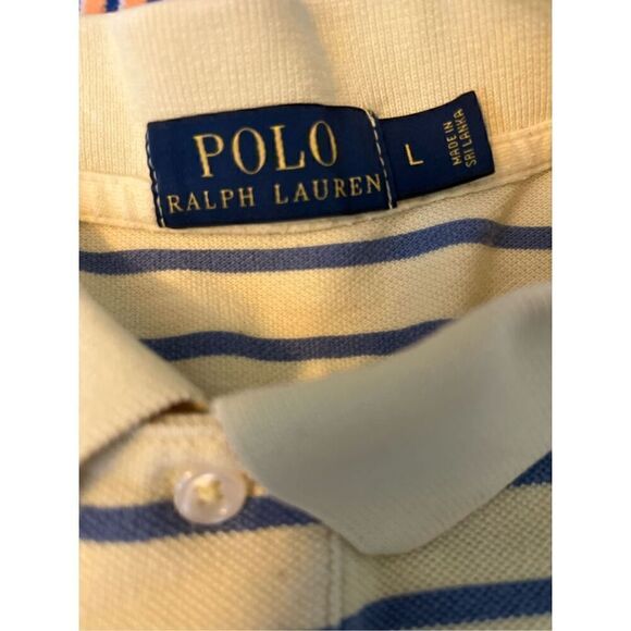 Vintage Ralph Lauren Light Yellow Polo Shirt. Size Large. - Picture 2 of 6